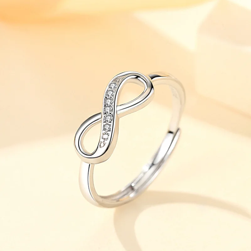 Women's Unique Mobius Ring, 925 Sterling Silver