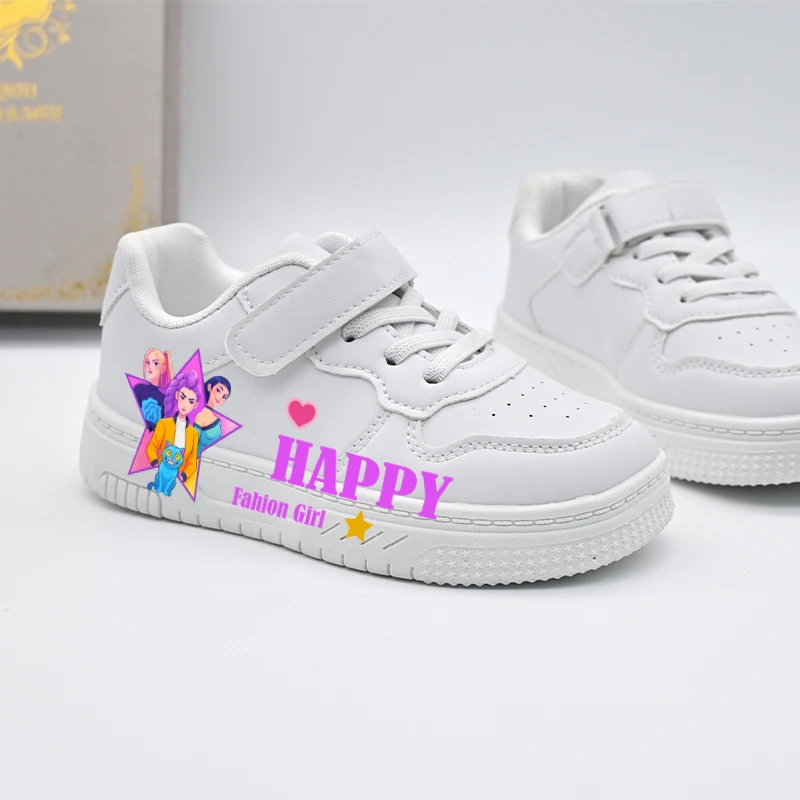 Mädchen Cartoon Casual Sneakers Kinder Mode Neues Rutschfestes Design Niedliche Weiße Sportschuhe Baby Kinder Outdoor Atmungsaktive Schuhe – Detail 3