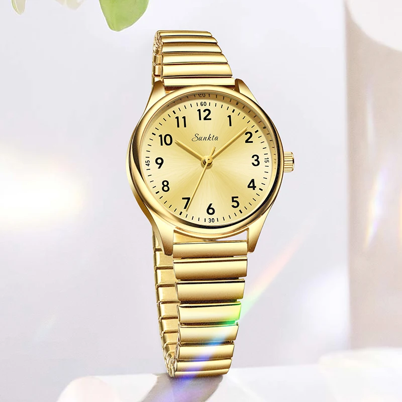 LIGE Top marque montre femmes Sunkta élégant luxe montres à Quartz étanche en acier inoxydable décontracté dames montre Reloj Mujer cadeaux