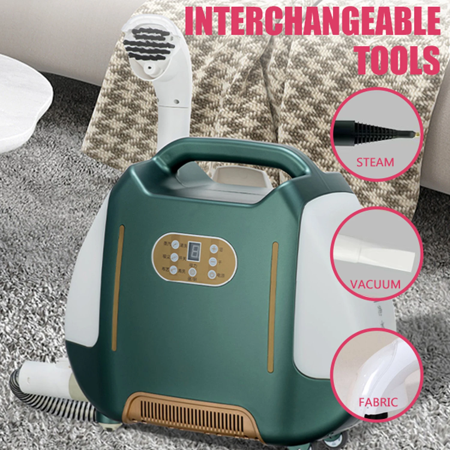 Wholesale 12.5kpa suction and high temp steam clean spray carpet sofa cleaning machine steam vacuum cleaner