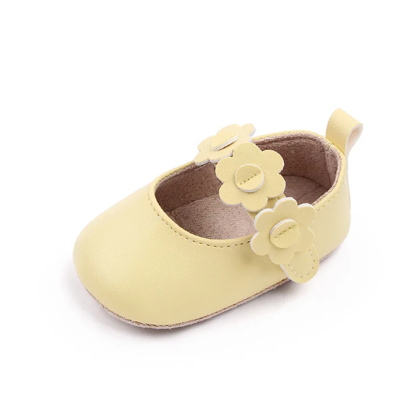 0-2 Years Baby Girls PU Leather Shoes Spring Autumn Flower Infant Toddler Little Girl First Walkers Newborn Crib Shoes