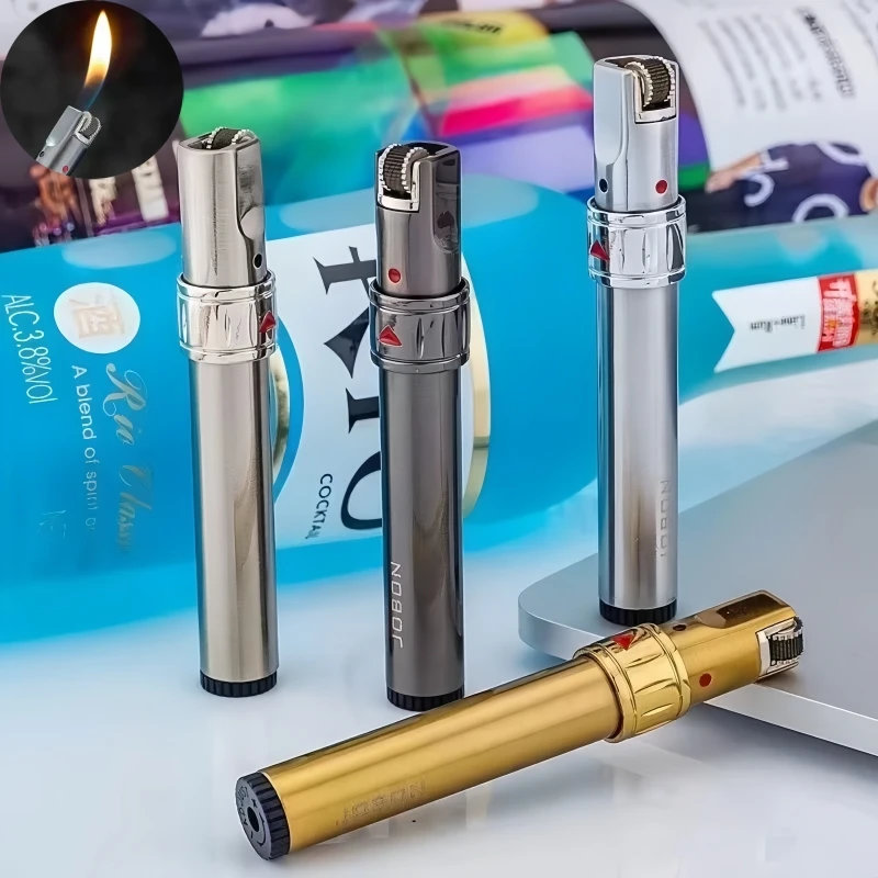 Creative Lock Flame Rotary Switch Creative Grinding Wheel Portable Butane Gas Lighter Cigarette Accessories Men's Gift