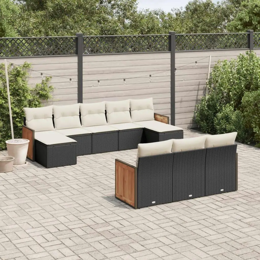 

Elegant Black and Cream Outdoor Sofa Set Comfortable Patio Furniture Stylish Durable Design for Balcony Relaxation