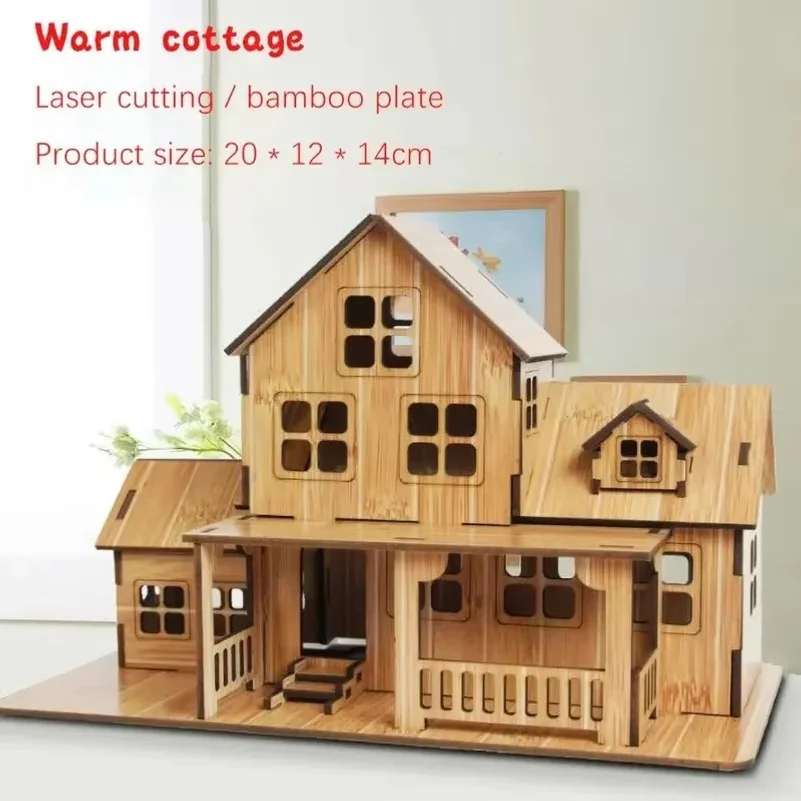 Houten puzzelmodel, 3D-model v - Model Kit House recensie en prijs