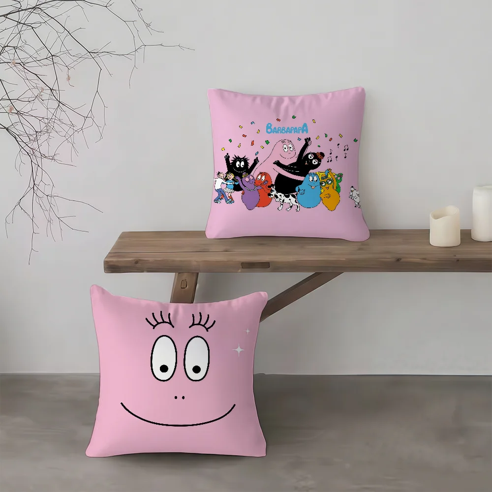 cushion B-Barbapapa cover Fashionable Style Cartoon pillowcase Comfortable sofa Bedroom Personalized Decoration