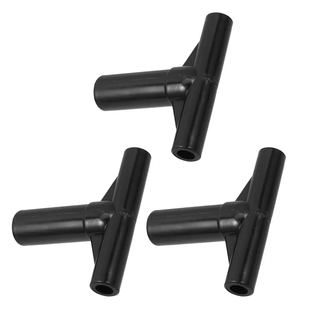 

3pcs Trampoline T Connectors Black Plastic Durable Weather Resistant Easy Installation Universal Fit Safety Gear Fence Pole