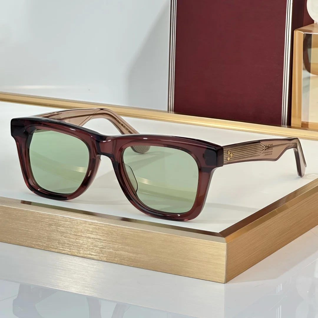 

JM HEYWOOD 52-21 Top Quality Mens Sunglasses for Women Classic Punk Luxury Acetate Titanium UV400 Designer Sunglasses with box