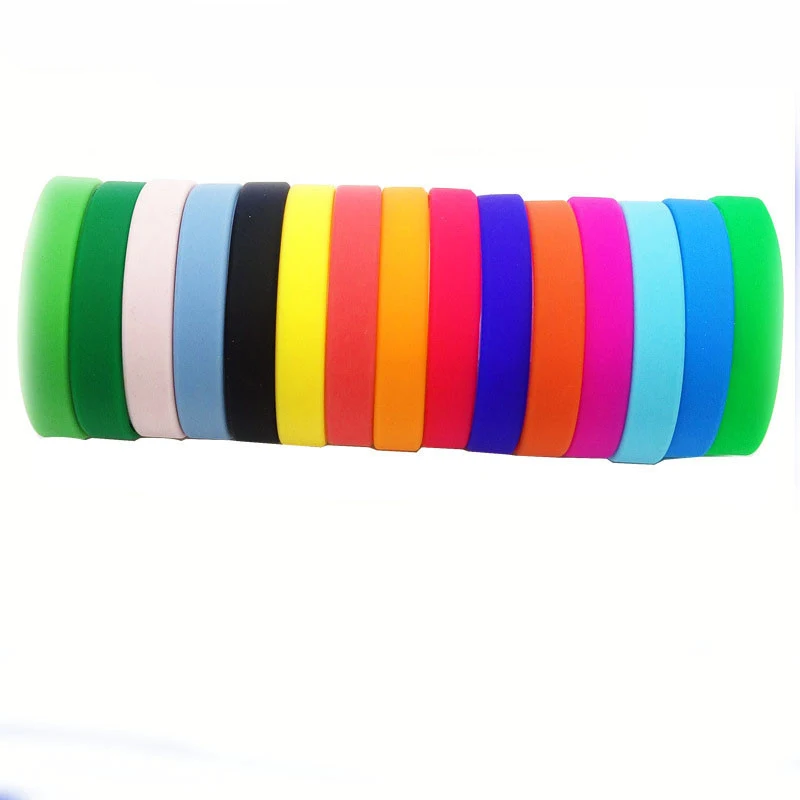 100pcs/lot Fashion Silicone Bracelet Pattern Custom Flat Printing Parade Concert Eco-friendly Wristband