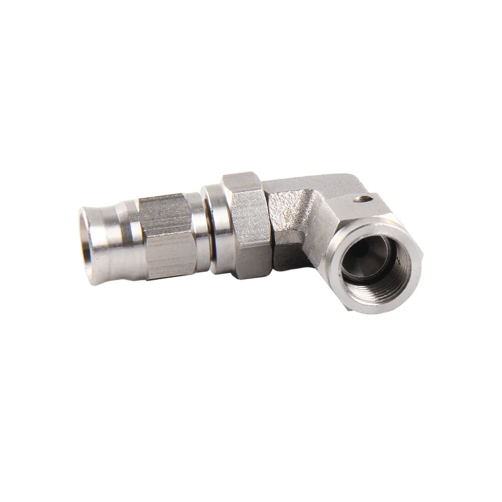 AN3 45 90 degree Hose Stainless Steel Straight Brake Swivel PTFE Hose Ends Female Fitting Adapter Car Engine Part