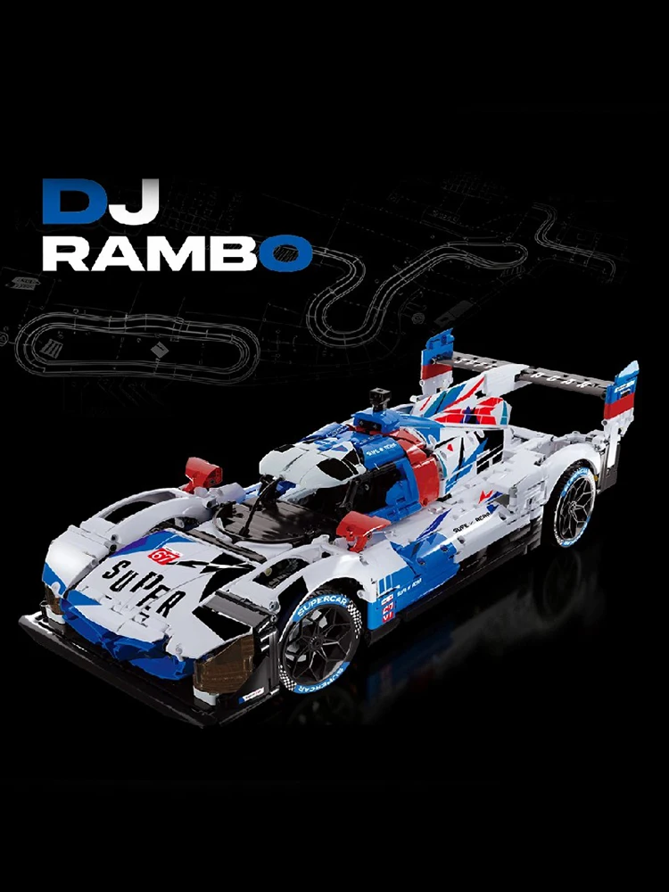 Technische 1:8 Le Mans Supercar Bouwstenen Sport Racewagen Voertuig Assemblage Baksteenmodel Kit Speelgoed Volwassenen Kind Cadeau 3159PCS - afbeelding 2