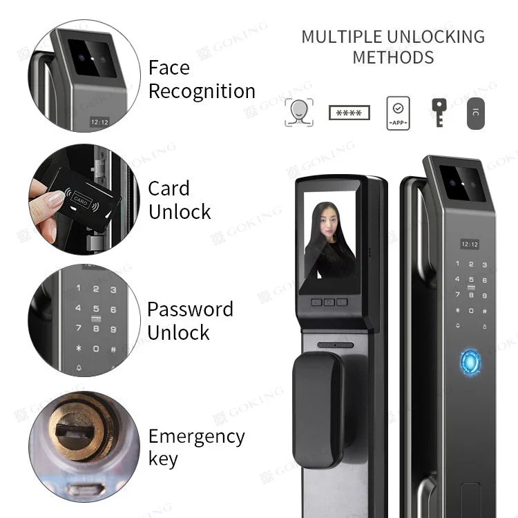 Intelligent Automatic Fingerprint Door Lock Without Built-in Face Recognition Function, Suitable for Outdoor Doors