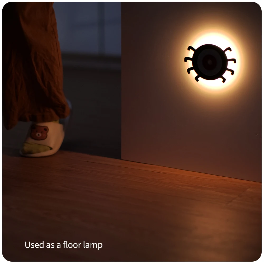 Halloween Ambient Light Halloween Sensor Night Light LED Wool Felt Motion Sensor Wall Lamp LED Nightlight Halloween Decoration