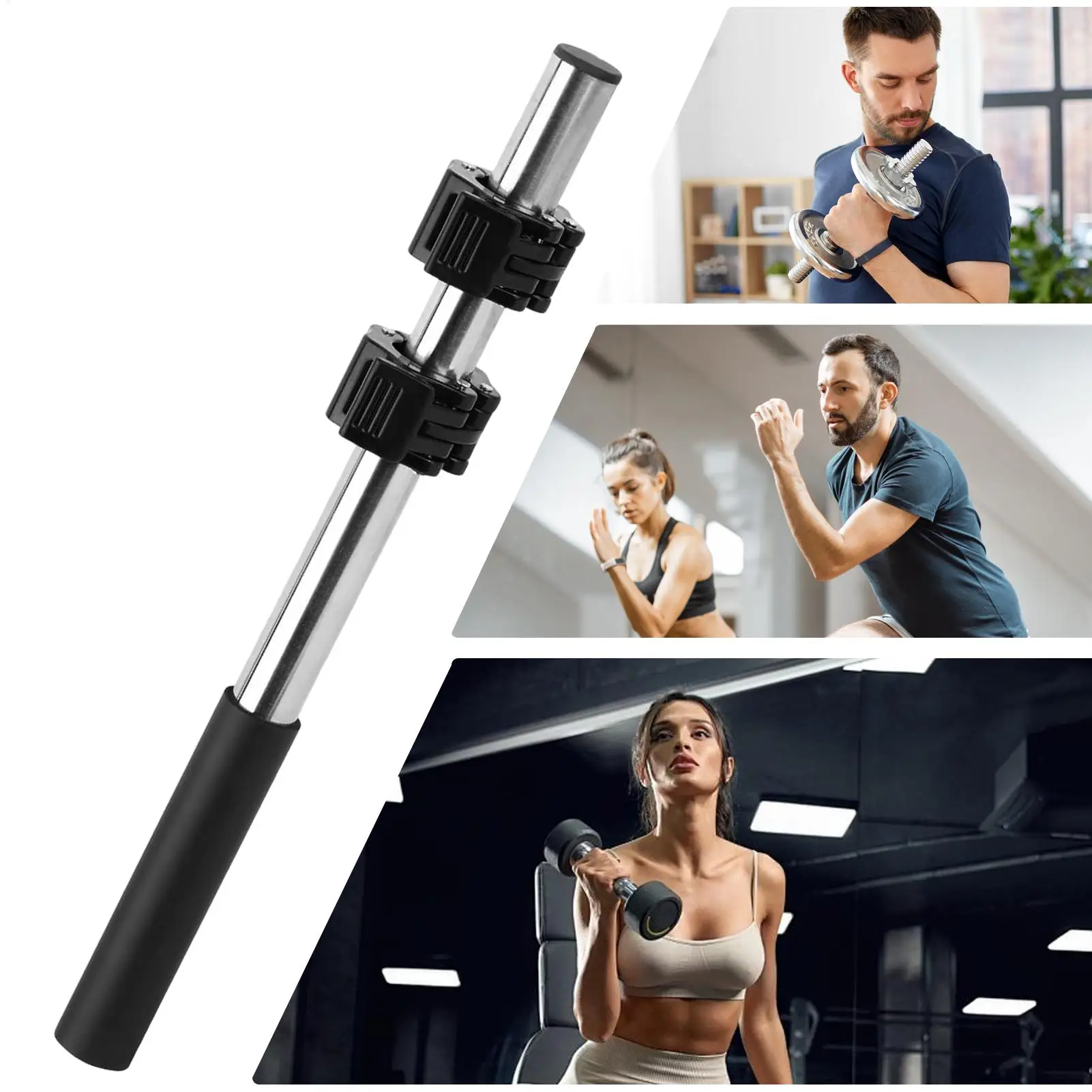

Dumbbell Bar Handle Wrist Bar Exerciser Equipment Forearm Strength Trainer For Women Men Home Workplace Gym Fitness Daily