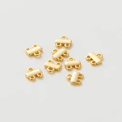 14K/18K Gold Color Plated Brass Layer Necklace Bracelet Clasp Bails 3 Loops Drop Earring Chain Connector for DIY Jewelry Making