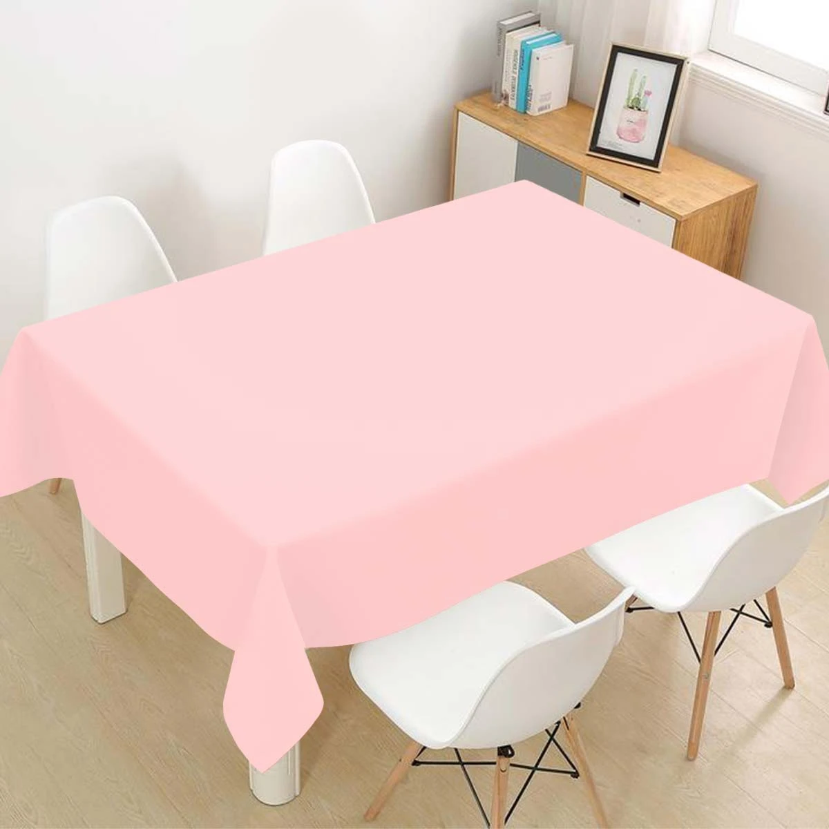 183 × 137 سنتيمتر الصلبة الوردي أغطية المائدة البلاستيك مفرش المائدة ل الزفاف الديكور الفتيات الكبار حفلة عيد ميلاد لوازم ديكور للطاولات