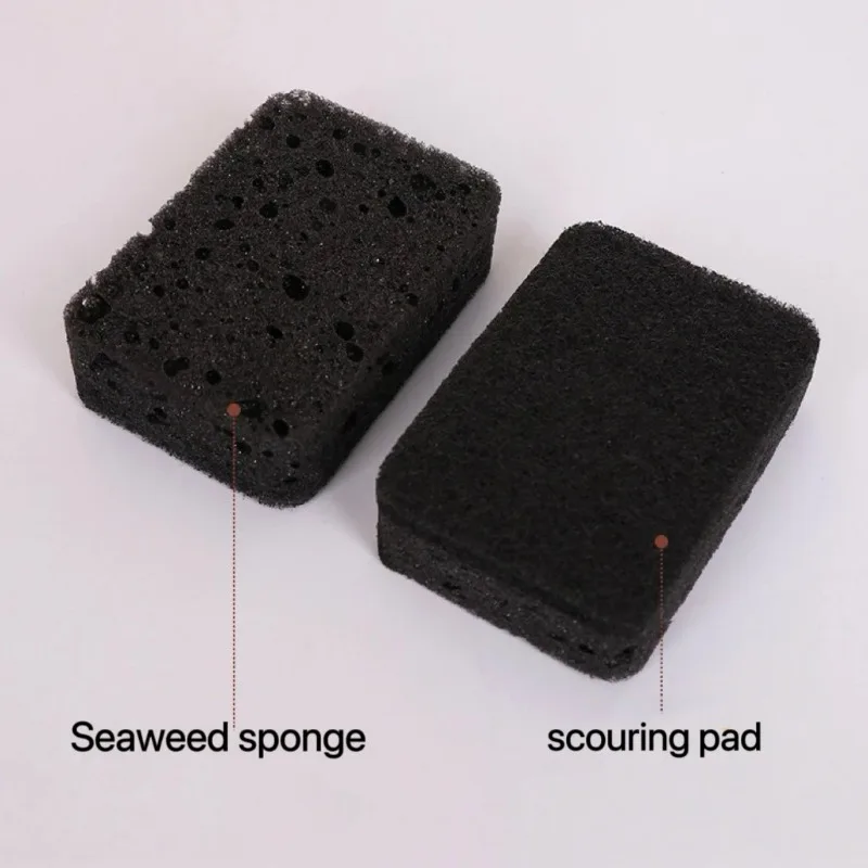 

10pcs Durable Polyurethane Cleaning Sponges – Versatile Scrubbing Pads for Kitchen, Bathroom, Bedroom, Walls – Black Algae 1/5PC
