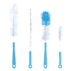 Bottle Cleaning Brush Set 4pcs Small Bottle Washer Brush With Long Handle Straw Brush & Bottle Scrubber For Narrow Neck Bottle