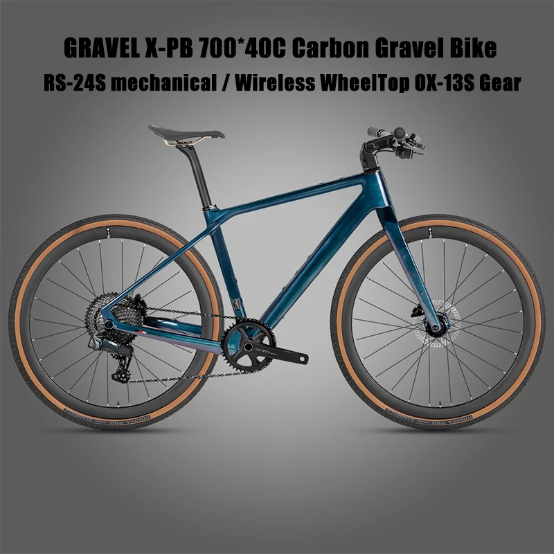 

Велосипед TWITTER Gravel X с карбоновым плоским рулем, 700*40C, RS-24S EDS OX, 13 скоростей, беспроводной, для бездорожья и шоссе
