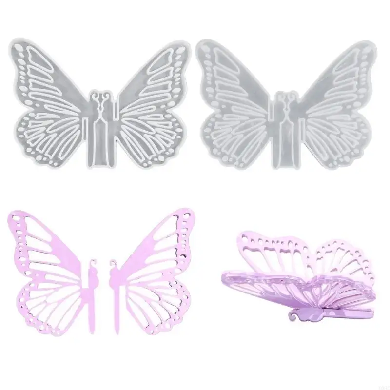Y08C Sturdy Silicone Ornament Mold For Unique Butterfly Insect Creations