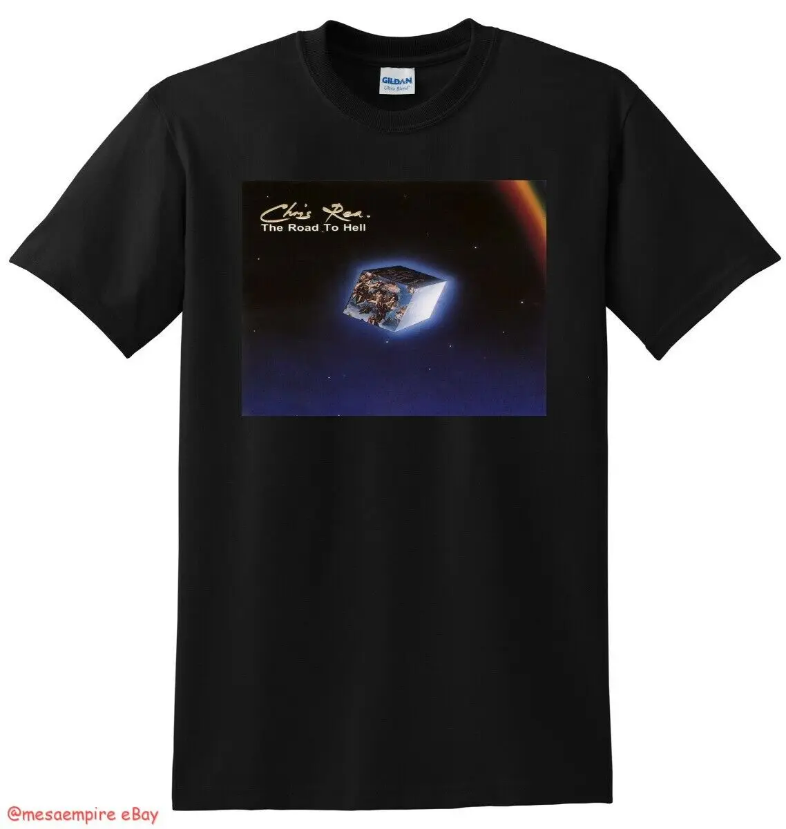 Camiseta de vinilo con cubierta de cd, camiseta de el camino al infierno, de CHRIS REA, pequeña, mediana, grande o XL