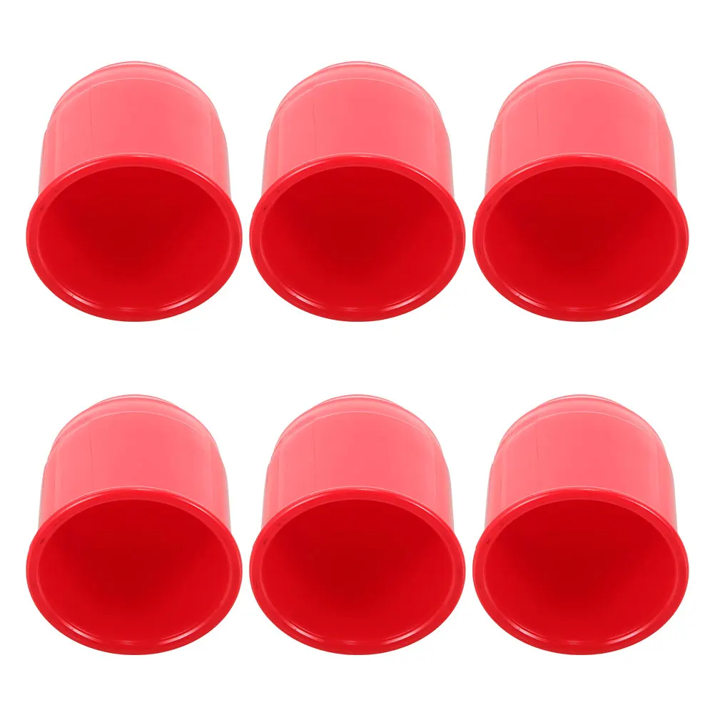 

6pcs Trailer Ball Joint Protective Cover For Rv Hitch Durable Universal Towing Ball Cap With Elastic Design Red