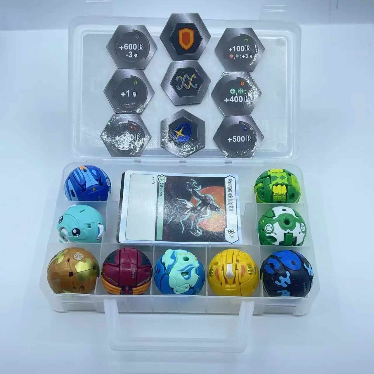 9/10/12pcs Bakuganes deformed toy high-end small doll Bakuganes tool toy storage box children\'s birthday Christmas gift