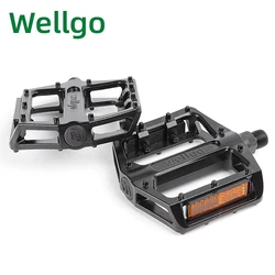 Wellgo DU-VB087 Mountain Bike Pedal  Aluminum Alloy DU Bearing Anti-slip Pedals Bikes Accessories