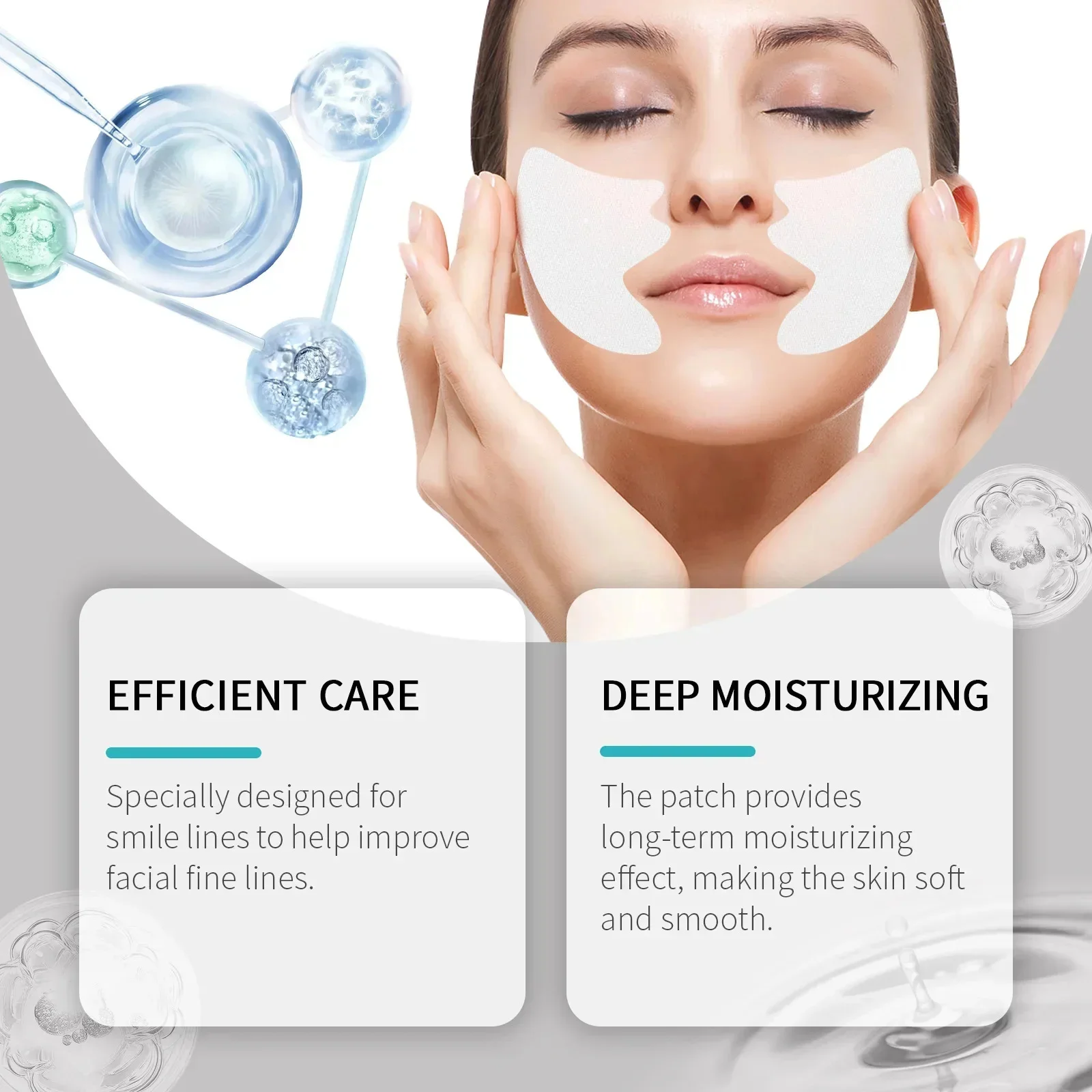 Mask Patch กระชับและเจือจางริ้วรอย Hydrocrystalline Patch Anti-Aging Lifting ผิวหน้าหย่อนคล้อยหน้ากากบํารุงลึก