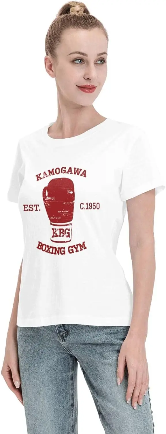 Anime Hajime no Ippo Shirt Women's Crew Neck Short Sleeve Cotton Tees
