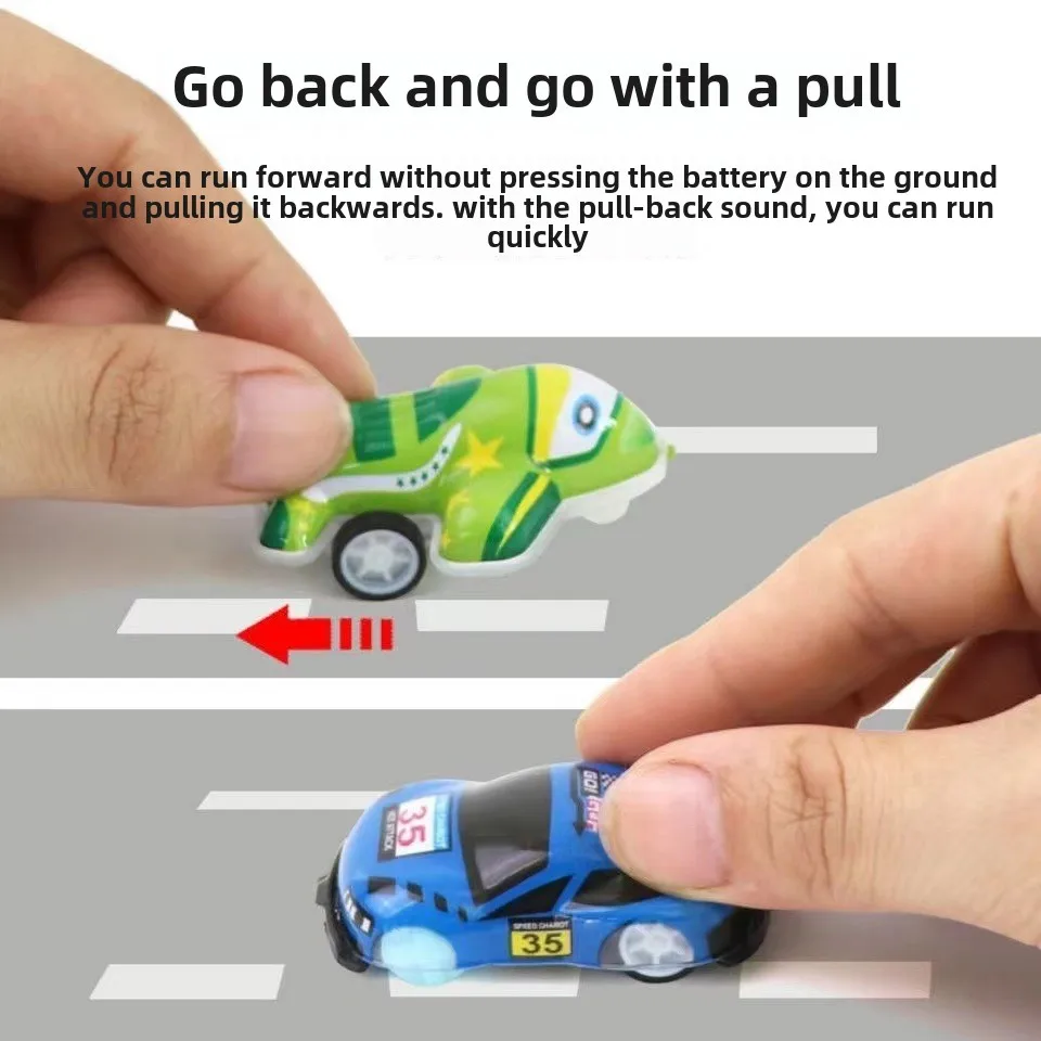 20pcs/lot Cartoon Toys Cute Plastic Pull Back Cars Plane Toy Cars for Child Mini Car Model Funny Kids Toys Kindergarten Toys DDJ image 4