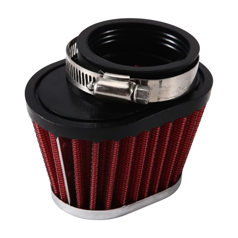Mushroom Head Air Filter 1Pcs Universal Round Tapered Car Motorcycle 51Mm 2 Inch Intake Red