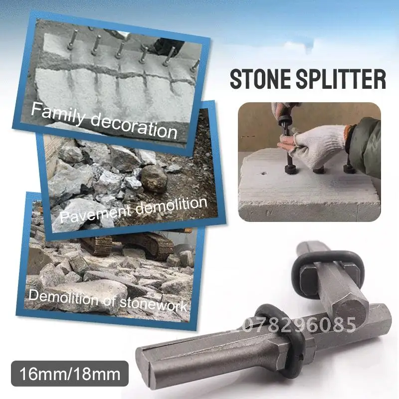 

Dropshipping Hand Tools Stone Splitter Concrete Rock 16/18mm Plug Wedges Feather Shims 5pcs/set