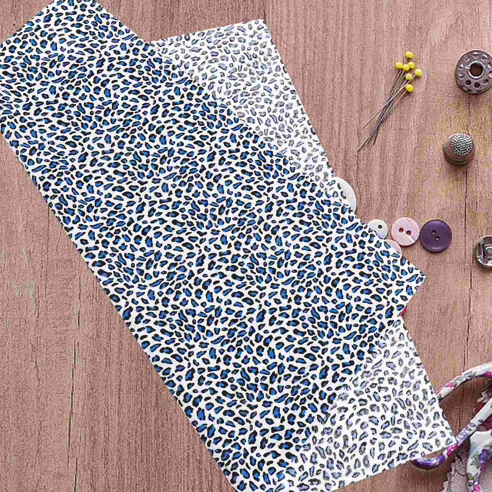 

5 Pcs Leopard Print Fabric Cloth Decoration DIY Patchwork Handmade Small Floral Cotton Fashion