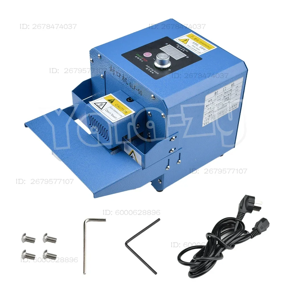 Continues Auto Sealing Machine Desktop Bag Sealer 80-180 Degree Heat Sealing GLF-50 Temperature Control Speed Roller