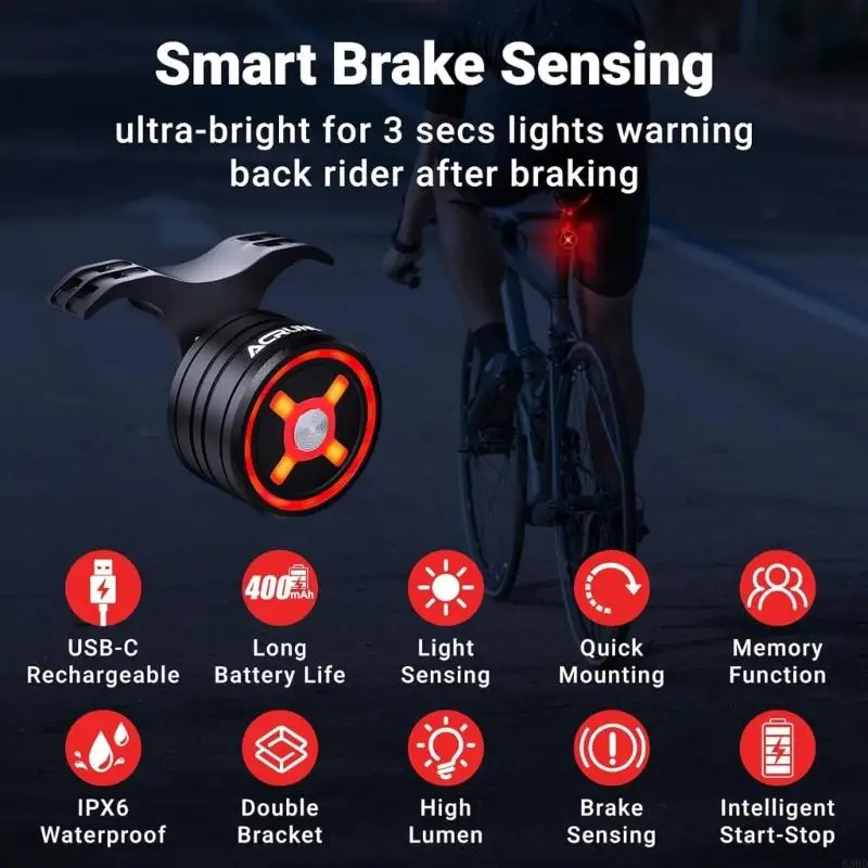 

Дорожные велосипеды хвостовые светильники водонепроницаемые велосипеды задняя световая интеллектуальная тормозная велосипед