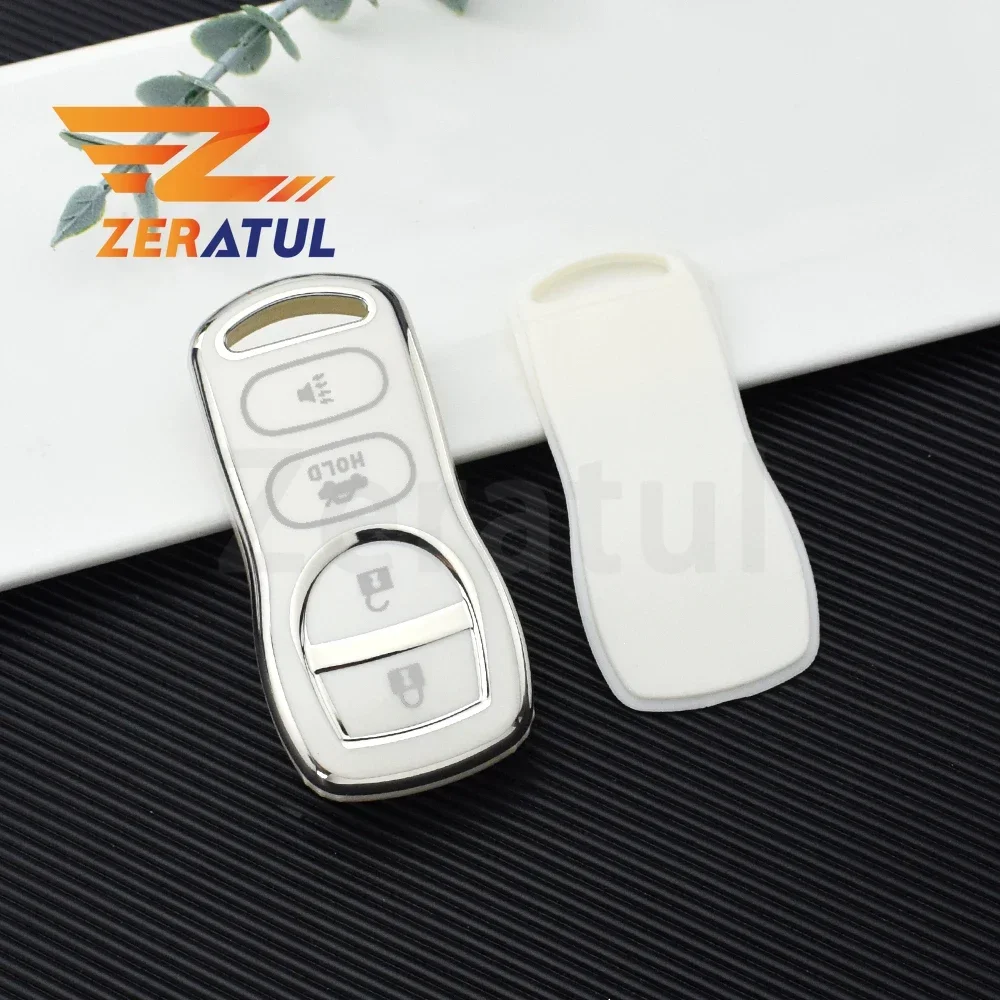 For Nissan Murano Pathfinder Quest Armada Frontier Titan Xterra For Infiniti 3/4 Buttons TPU Car Remote Key Case Cover Shell Fob