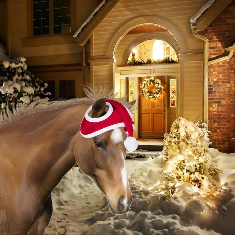 Christmas Horse Hats Christmas Horse Accessories Horse Hats Holiday Horse Costume Accessories Headgear Hat Decorated With