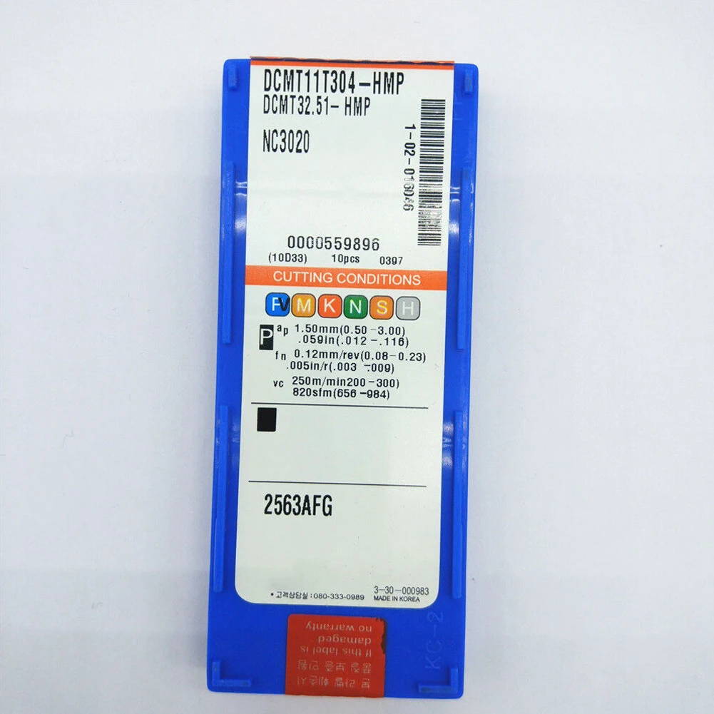 

Brand New CNC Carbide Turning Inserts 10 Pcs/box Cutting Saw DCMT11T304-HMP DCMT32.51 For Semi-finishin Indexable