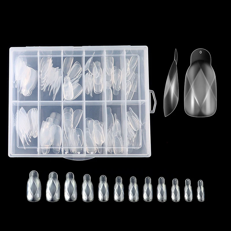 TP 120Pcs/Box Matte Nail Dual Forms For UV Gel Quick Building Mold Dual Form Top Mold False Nail Tips