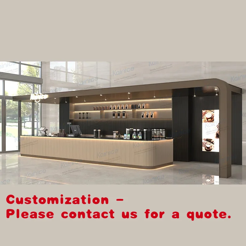 

Customize.Kainice High Quality Portable Wood Gondolas Cabinet LED Lit Customizable Retail Fixtures Bakery Display