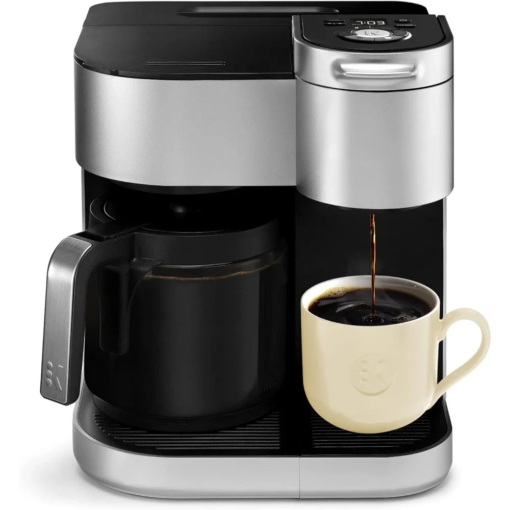 

Coffee Machine, Removable Reservoir, with Metallic Handle and Heating Plate Included To Keep Your Coffees Hot, Coffee Makers