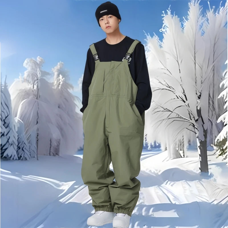 

Ski Pants Waterproof Cold Resistant Snowboarding Strap Pants for Women Men 2025 3L Windproof Outdoor Sports Skiing Trousers