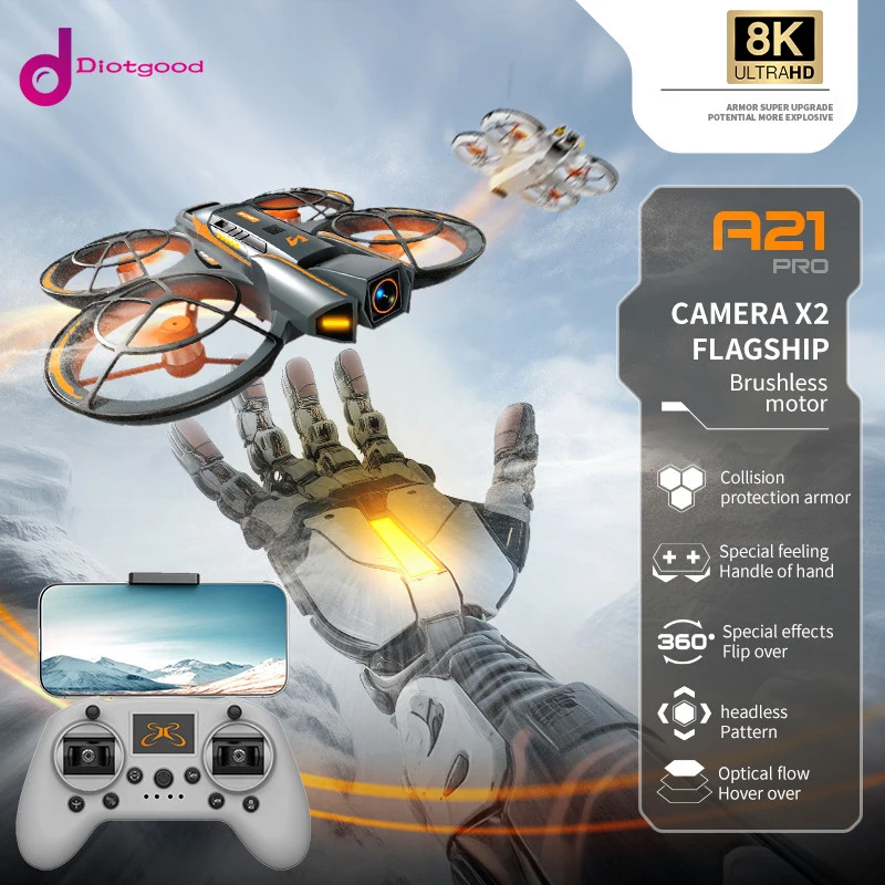 

Новый A21 PRO профессиональный дрон FPV 8K HD двойная камера бесщеточный двигатель для предотвращения препятствий НЛО квадрокоптер игрушка