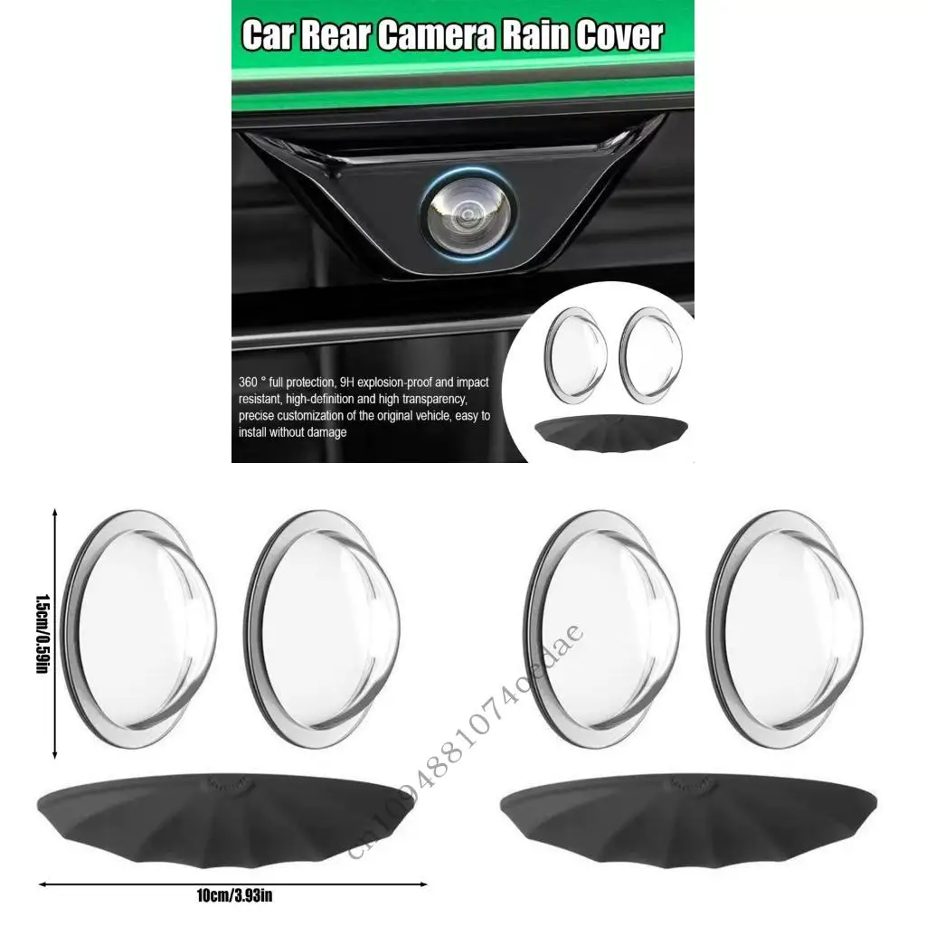 Rear View Backup Camera Rain Hood and Lens Protector Cover Set, 3 Piece Camera Accessory with Silicone Build for Daily Outdoor