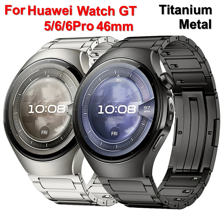 22mm Titanium Alloy Strap for Huawei Watch 5 46mm Quick Release Metal Bracelet for Huawei Watch GT 5/6 Pro Correa Accessories