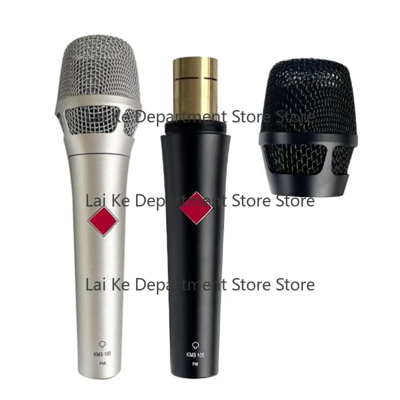 KMS105 Detachable Handheld Large-Diaphragm Condenser Microphone for Live Streaming Sound Card 48V Dedicated Host Recording Mic