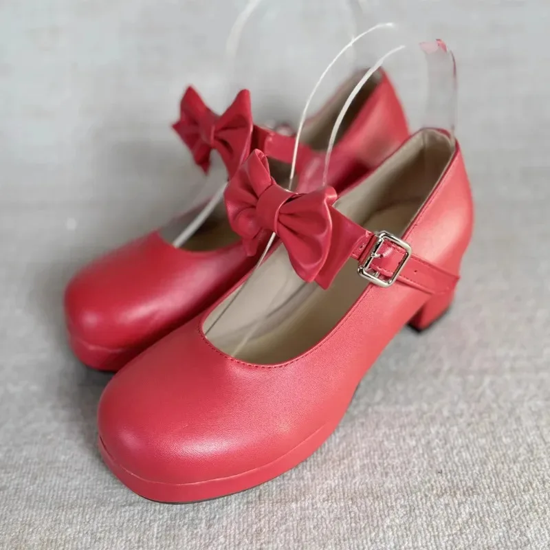 Anime Cardcaptor Sakura Card Captor Cosplay Shoes Red PU Leather Lolita Shoes