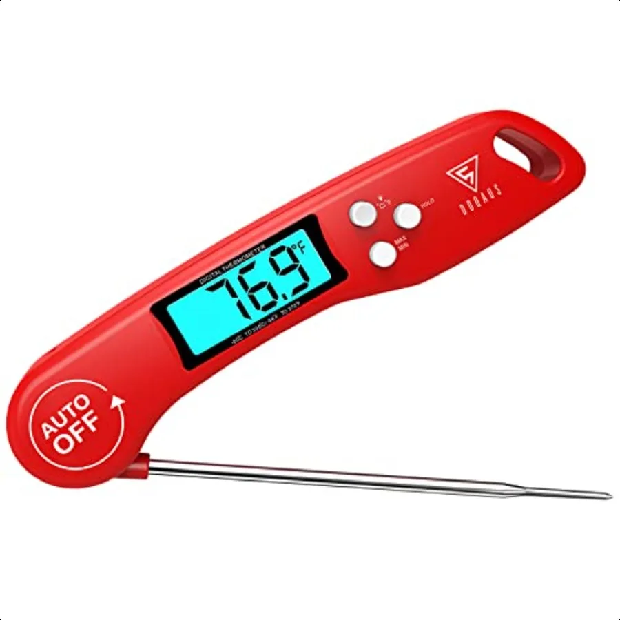 

Digital Meat Thermometer Instant Read Food Thermometers for Cooking Kitchen Probe with Backlit Reversible Display Wide Temperat
