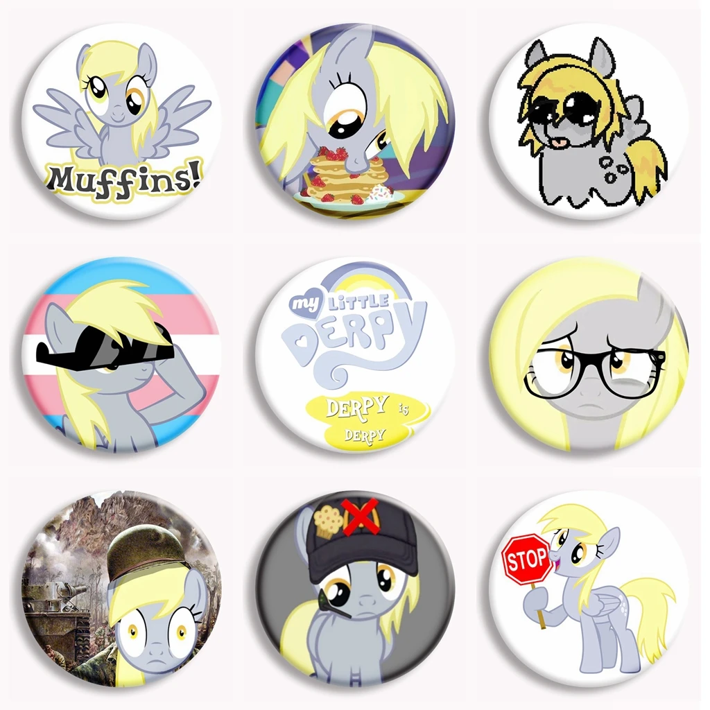 Derpy is Derpy Soft Button Pin Muffins Kawaii Funny Meme Brooch Badge Bag Accessories Decor Fans Collect Friends Gifts