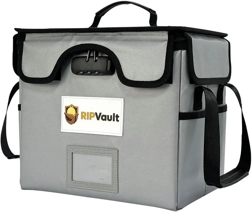 

Fireproof Document Storage Box with Pre-labeled Folders - 1200°F Rated Safe for Estate Planning & Important Papers